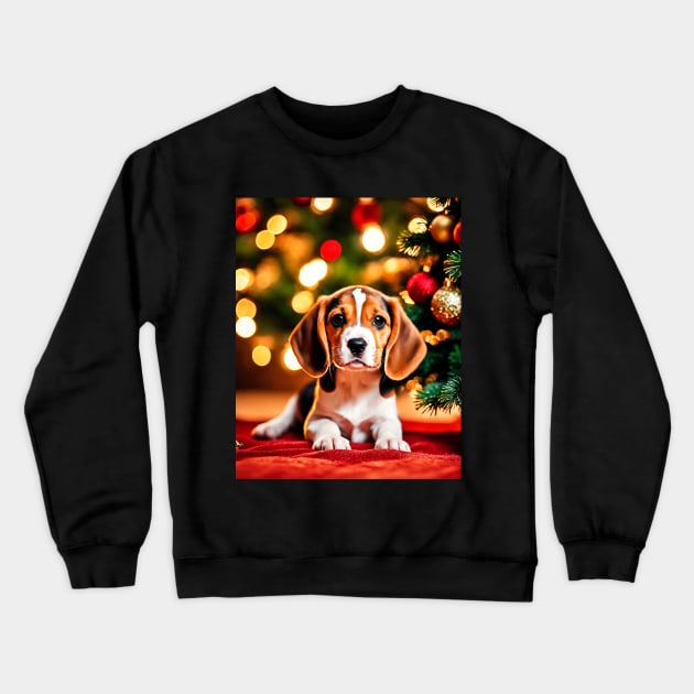Christmas Beagle Dog Puppy Crewneck Sweatshirt by nicecorgi